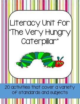 The Very Hungry CaterpillarThis theme-based literacy unit has 20 different activities related to Eric Carle's "The Very Hungry Caterpillar". Students will make connections with text to text and text to self, sequence key details to retell the story, build sentences from the book, and enjoy other literacy, art projects, snacks, math, and science activities all built around the book. Metaphor Activities, Math And Science Activities, Build Sentences, Text To Text, Text To Self, Spring Classroom, Math And Science, Teacher Created Resources, The Very Hungry Caterpillar