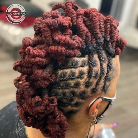 Locs Mohawk Styles Women, Shoulder Length Locs Styles, Mohawk Locs, Loc Mohawk, Dreadlock Mohawk, Loc Updos, Sisterlocks Styles Updo, Dreads Styles For Women, Sisterlocks Styles