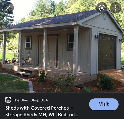 Porch Gable, Gardening Storage, Shed With Porch, Storage Shed Kits, Porch Storage, Shed Ideas, Modern Shed, Shed Base, Large Sheds