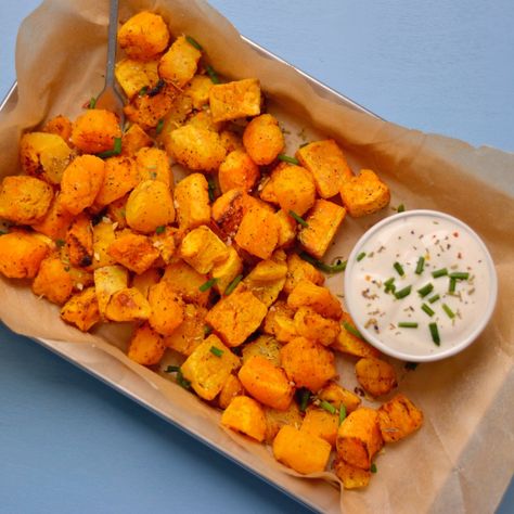 Jump to Recipe Butternut Squash In Air Fryer, Squash In Air Fryer, Frozen Butternut Squash, Butternut Squash Cubes, Cut Butternut Squash, Squash Varieties, Butternut Squash Recipes, Acorn Squash, Scalloped Potatoes