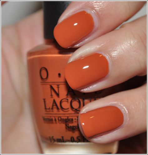 I NEED this for the fall!! <3 it! Ginger Bells Nail Photography, Mood Nail Polish, Orange Ideas, Nail Polish Art Designs, Opi Gel Nails, Essie Nail Colors, Opi Colors, Cute Nail Polish, Long Nail Art