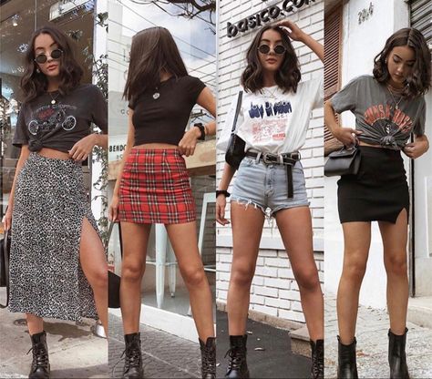 Rocker Chic Style Summer, Grunge Outfits 90s Summer, Boho Grunge Outfits, 1990s Fashion Grunge, Summer Grunge Outfits, Grunge Outfits 90s, Heels Yellow, Moda Grunge, Soft Grunge Outfits