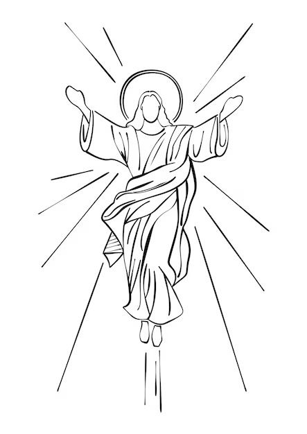 jesus ascension art - Pesquisa Google Jesus Drawings Sketches, Gospel Sharing, Jesus Ascension, Ascension Art, Jesus Christ Drawing, Jesus Drawing, Cross Coloring Page, Jesus Art Drawing, Christian Drawings