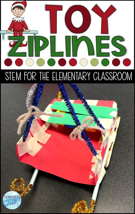 This is a Quick Challenge. Students will be building a Santa's sleigh model that will travel down zip line without dumping the toys! Christmas Stem Projects, Christmas Stem Challenge, Christmas Picture Books, Stem Lab, Christmas Stem, Engineering Activities, Engineering Design Process, Christmas Math, Stem Challenges