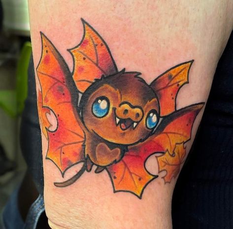 Tattoo Halloween Tattoo Ideas Color, Halloween Tattoo Ideas Simple, Fall Inspired Tattoos, Fall Tattoo Ideas Autumn, Blink Tattoo, Fall Tattoo Ideas, Fall Tattoos, Fall Leaves Tattoo, Fall Tattoo