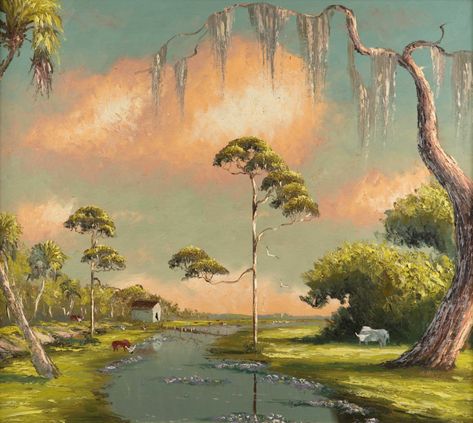 Highwaymen Paintings, The Highwaymen, Orlando Museum Of Art, Tampa Museum Of Art, Southern Beauty, Florida Artist, Florida Art, Selling Paintings, Old Florida