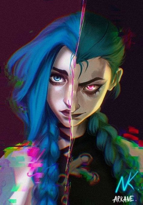 League Of Legends Poster, Arcane League Of Legends, Jinx Cosplay, Jinx League Of Legends, League Of Legends Characters, Lol League Of Legends, Digital Art Girl, League Of Legends, Cartoon Art