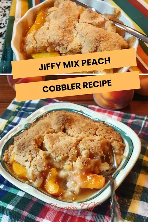 Jiffy Mix Peach Cobbler Recipe – Hungarian Chef Jiffy Cake Mix Cobbler, Jiffy Cobbler Recipe, Jiffy Mix Peach Cobbler Recipe, Jiffy Peach Cobbler Recipe, Jiffy Cake Mix Peach Cobbler, Jiffy Cake Mix Recipes Desserts, Peach Cobbler With Jiffy, Jiffy Cake Mix Recipes, Cake Mix Peach Cobbler