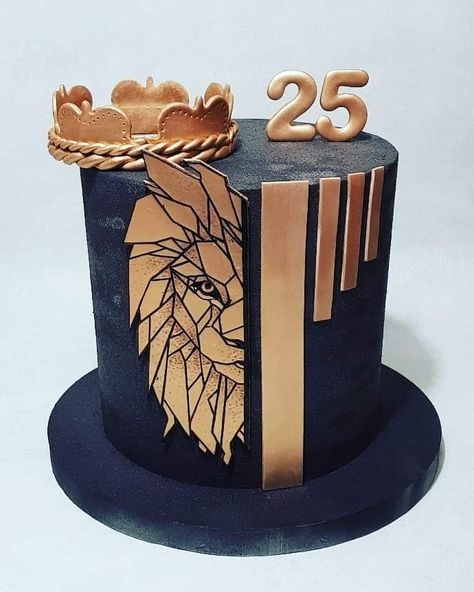 Lion Cake For Men, Latest Cake Designs For Men, Unique Birthday Cake Ideas For Men, Cake For Husband Birthday, Lion Birthday Cake, Africa Cake, Cake Design For Men, Cake For Boyfriend, 25th Birthday Cakes