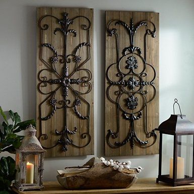 Iron Wall Decor Ideas, Wrought Iron Decor, Contemporary Metal Wall Art, Tuscan Design, Mediterranean Home Decor, Iron Wall Decor, Metal Tree Wall Art, Scandinavian Wall, Tuscan Decorating