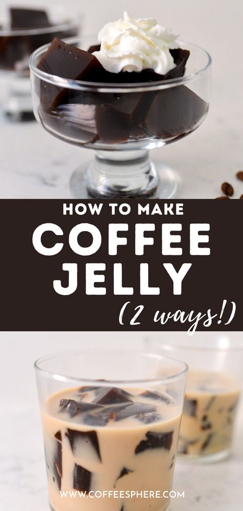 Japanese Coffee Jelly, Coffee Jello, Coffee 101, Japanese Coffee, Coffee Jelly, Jelly Desserts, Simple Dessert, Make Coffee, Can Drink