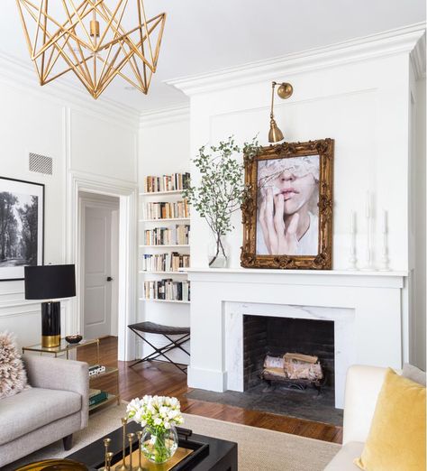 Kelly Hopter Interiors Home Decor Ideas Videos, Style A Fireplace, Small Studio Apartment Design, Mantel Decorating Ideas, White Mantel, Brown Living Room Decor, Mantel Decorating, Studio Apartment Design, Living Room Arrangements