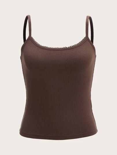 Women Tank Tops, Tank Top Cami, Cami Top, Cami Tops, Chocolate Brown, Basic Tank Top, Burlap Bag, Rib Knit, Crochet Top