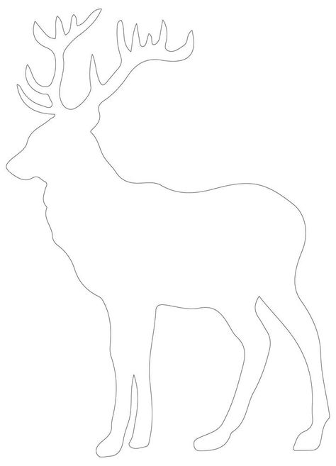 Adult Deer Outline - Best Deer Line Drawing Deer Outline Silhouettes, Reindeer Line Drawing, Reindeer Outline Free Printable, Deer Printables Free, Deer Outline Drawing, Deer Template Free Printable, Deer Pattern Templates, Simple Deer Drawing, Deer Line Drawing