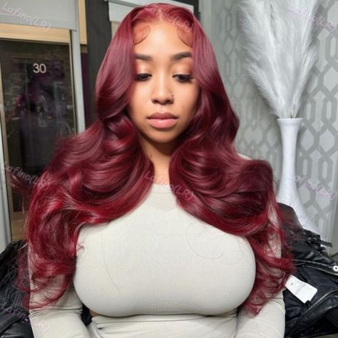 Lace Closure Quick Weave, Closure Quick Weave, Red Weave Hairstyles, Burgundy Hair Dye, Frontal Wig Hairstyles, Red Hair Inspo, Quick Weave Hairstyles, Quick Braided Hairstyles, Cool Braid Hairstyles