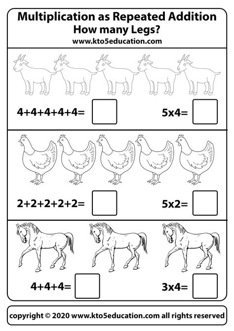 Multiplication as Repeated Addition Check more at https://kto5education.com/multiplication-as-repeated-addition/ Multiplication As Repeated Addition, Repeated Addition Worksheets, Repeated Addition Multiplication, Repeated Addition, Addition Worksheets, Math Worksheets, Quick Saves