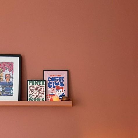 Terracotta Ceiling, Warehouse Bedroom, Bathroom Panelling, Bedroom Panelling, Terracotta Bedroom, Layered Lighting, Big Light, Painted Kitchen, Cosy Corner