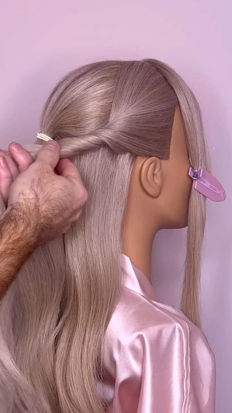 Joseph I'Anson | Are you looking for a bridal hair style that works on short mid-length hair? Then get saving this reel because Ive got you covered with... | Instagram Messy Ponytail Hairstyles Tutorial, New Years Hairstyles Parties, Bouncy Ponytail, Faux Braid, Messy Ponytail Hairstyles, Love Hairstyles, Faux Braids, High Updo, Ponytail Hairstyles Tutorial