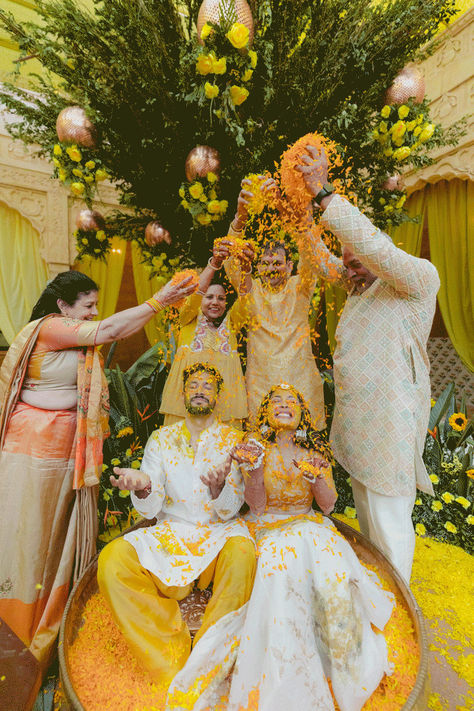 A shower of love at Yogi and Bansari’s Phoolon Ki Haldi! 🔆

Surrounded by family and friends, Yogi and Bansari were showered with flower petals, filling the air with joy, blessings, and endless love. 💛

In this heartfelt moment, it wasn’t just about tradition, it was also about the love that binds their family, and the warmth they share amongst themselves! ✨ Haldi Ceremony Ideas, Haldi Couple, Haldi Ideas, Haldi Dress, Wedding Photography Styles, Haldi Ceremony, Photography Styles, Destination Wedding Planning, Luxury Wedding Planner