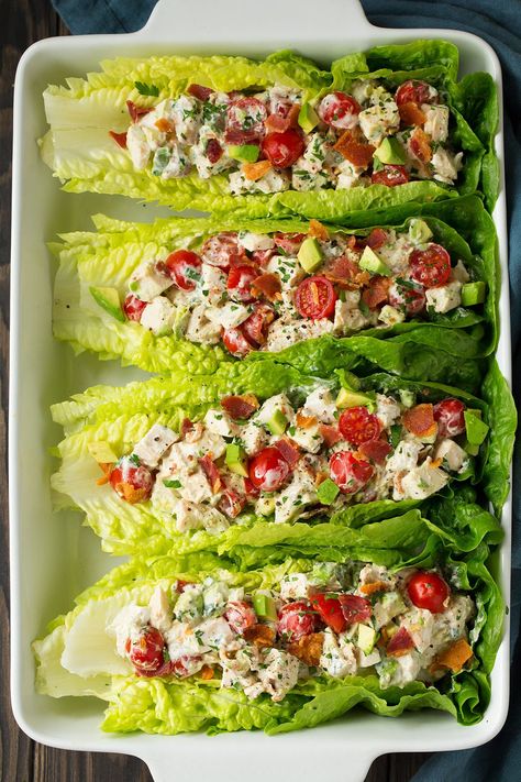 Viernes Blta Chicken Salad, Chicken Salad Lettuce Wraps, Chicken Salad Lettuce, Salat Wraps, Pasti Fit, Sommer Mad, Salad Lettuce, Delicious Chicken Salad, Resep Salad