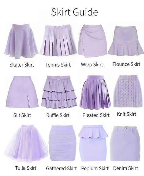 Skirt Guide, Istoria Modei, Skirt Tulle, Fashion Terms, Fashion Design Patterns, Mode Abaya, Fashion Vocabulary, Dress Design Sketches, Quick Outfits