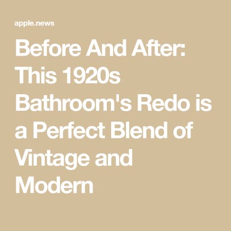 Before And After: This 1920s Bathroom's Redo is a Perfect Blend of Vintage and Modern Early 1900s Bathroom, 1920 Bathroom 1920s Style Vintage, Vintage Bathrooms 1920s, 1920 Bathroom 1920s Style, 1920s Bathroom Ideas, 1920s Bathroom Original, Modern Craftsman Bathroom, 1920s Bathroom Remodel, 1910 Bathroom