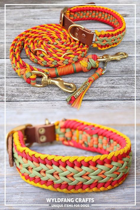 Looking for the perfect accessories for your beautiful dog? Look no further than our wide selection of dog accessories! From stylish leashes to cozy dog beds, we have everything you need to make your dog feel special. Paracord Collar, Boho Dog Collar, Braided Paracord, Paracord Dog Leash, Boho Dog, Diy Dog Collar, Paracord Dog Collars, Dog Collar And Leash, Paracord Diy