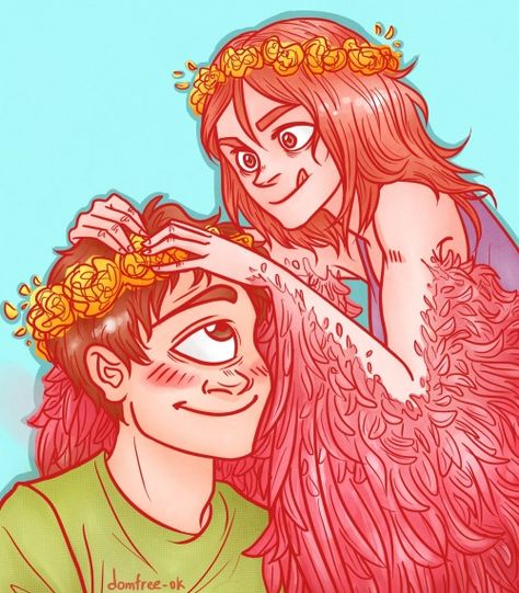 Tyson and Ella :) Ella And Tyson Fan Art, Zio Rick, Percy Jackson Ships, Rick Riordan Series, Trials Of Apollo, Percy Jackson Fan Art, Percy Jackson Characters, Magnus Chase, Kane Chronicles