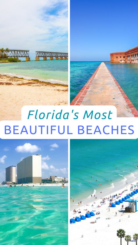 My bestie and I traveled to Florida for a relaxing girls trip. In preparation for this vacation, I did plenty of research on where would be the best place to go. We really wanted that quintessential beach vacation with turquoise colored waters where you could actually swim in the ocean. While doing my research, I put together this guide to over 18 amazing beaches in Florida. #miami #florida #southbeach Swim In The Ocean, Beaches In Florida, Spring Break Destinations, Amazing Beaches, Travel America, Beach Destinations, Beach Honeymoon, Travel Bucket List Usa, Usa Travel Guide