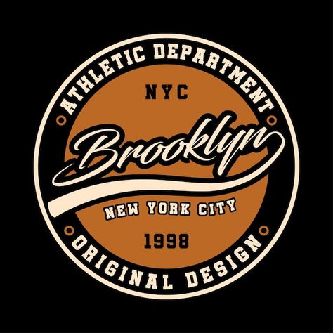 Streetwear Graphic Design, Streetwear Logo, Logo Art, Brooklyn New York, Urban Style, Fashion Logo, Style Streetwear, Urban Art, Premium Vector