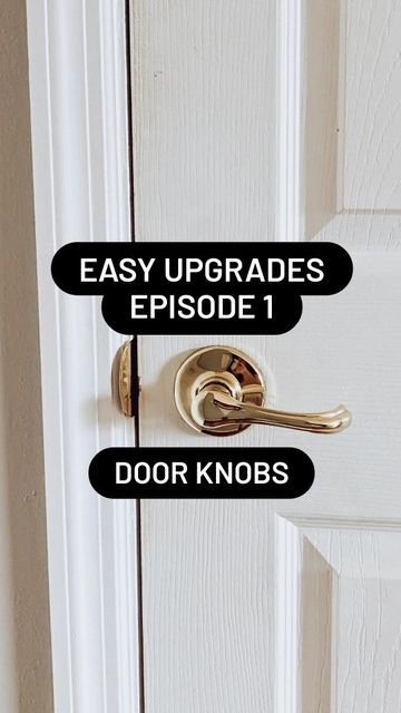 Meg | homeowner tips and DIYs on Instagram: "What's your hardware color of choice? I love black 🖤 I grew up with this sort of dated brass knob so it didn't bother me much, but we're slowly updating all of our fixtures to matte black! Supplies: ✅ New door knob ✅ Manual screwdriver 👩‍🔧 Tips - There are three main types of knobs: privacy knobs with locks for bedrooms and bathrooms, knobs with no lock for closets, and dummy knobs that only have one side and no latch for shallow closets/pantries - Bedroom Door Knobs With Lock, Door Knob Wall Protector, Bedroom Doorknob Ideas, Door Knobs For White Doors, Black Doorknob, Doorknobs Interior, Silver Door Knobs, Bedroom Door Knobs, Apartment Front Doors