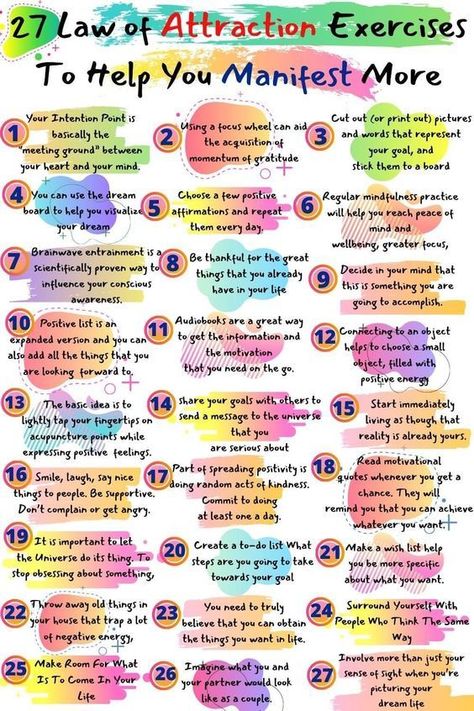 25 law of attraction exercises to help you manifest more Laws Of Attraction, Affirmations For Happiness, Vie Motivation, Spiritual Manifestation, Vision Board Inspiration, Journal Writing Prompts, Manifestation Journal, Big Dreams, Positive Self Affirmations