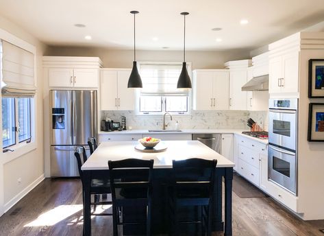 Staggered Kitchen Cabinets, Kitchen Cabinets To The Ceiling, Kitchen Cabinets Design Layout, Cabinets To The Ceiling, Kitchen Cabinets To Ceiling, Cabinets To Ceiling, Maximize Storage, Sleek Kitchen, Kitchen Ceiling