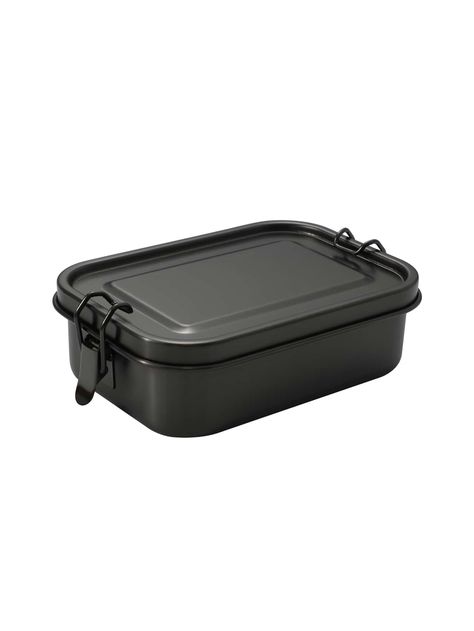 Black    Stainless Steel Plain     Kitchen & Dining Lunch Box Black, Plain Kitchen, Steel Lunch Box, Lunch Box Snacks, Stainless Steel Lunch Box, Snack Box, Aesthetic Black, Baking Tools, Black Stainless Steel