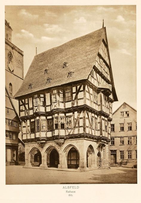 Town Hall Concept Art, Castles France, Ancient Europe, History Photography, Timber Frame Building, Architecture Mapping, Architecture Classic, Vintage History, Fantasy Town