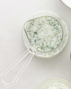 Buttermilk-Herb Vinaigrette Recipe & Video | Martha Stewart Fast Pasta Recipes, Healthy Dressings, Martha Stewart Cooking School, Herb Vinaigrette, Citrus Vinaigrette, Ranch Salad Dressing, Homemade Salads, Yummy Pasta Recipes, Dressing Recipes