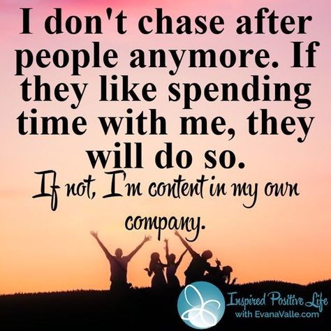 Evana Valle, PCC, CPCC | Relationship Coach on Instagram: "I don't chase after people anymore. If they like spending time with me, they will do so. If not, I'm content in my own company. Type YES if you want to hang out with people who wish to have you in their life. #evanavalle #Inspiredpositivelife🦋 #relationshipcoch #livealifeyoulove #inspirationalquotestoliveby #liveinspired #selfdiscoveryjourney #investinyourself #truetoyourself #truetoyou #surroundyourselfwithgoodpeople #dontchasepeop My Own Company, Own Company, Actions Speak Louder Than Words, Relationship Coach, Be True To Yourself, Positive Life, Cheese Fondue, Self Discovery, Be Yourself Quotes