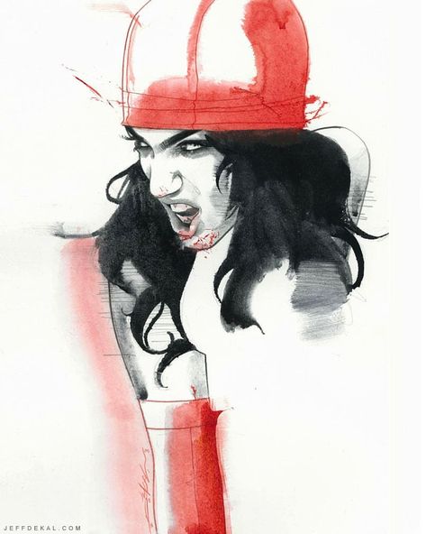 Elektra commission by Jeff Dekal Jeff Dekal, Marvel Elektra, Betsy Braddock, Elektra Natchios, Comic Convention, Sketchbook Drawings, Comic Character, Bologna, Marvel Comics