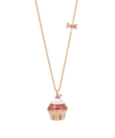 Cupcake Long Pendant Necklace. Betsey Johnson. $65.00 Salon Gift Card, Spa Gift Card, Cupcake Necklace, Beard Kit, Diva Nails, Popular Handbags, Nautical Gifts, Wrist Game, Yummy Cupcakes