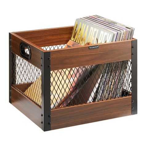 PRICES MAY VARY. ✔PROTECTS 65 RECORDS-- Shatter-proof, break-proof, warp-proof, it can perfectly displays 65 pieces of your beloved vinyl’s UPRIGHT without worrying about abrasion, sliding, and friction-related tumbles. The Storage Crate has comfortable handles, so you can move it safely. ✔NOT JUST STORAGE RECORDS-- industrial design storage box with handles made from plywood, ideal for painting and decorating. Adapt to any decoration style, making this personalized storage boxes become a specia Album Shelf, Lp Record Storage, Record Storage Box, Storage Crate, Wooden Organizer, Storage Cube, Storing Books, Vinyl Record Storage, Cube Organizer