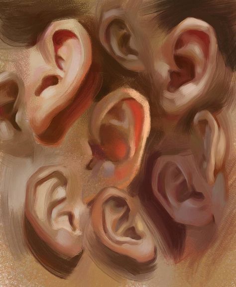 Ear Drawing, Ear Oil, Artist Sketching, Oil Painting Videos, Drawing Anatomy, Sketchbook Painting, Oil Painting Texture, Painting People, Arte Inspo