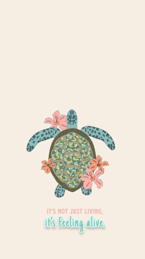 Sea Turtle Wallpaper, Turtle Background, Summer Prints Wallpaper, Beachy Wallpaper, Turtle Wallpaper, Iphone Wallpaper Preppy, Printable Wall Collage, Cute Home Screen Wallpaper, Wallpaper Iphone Boho