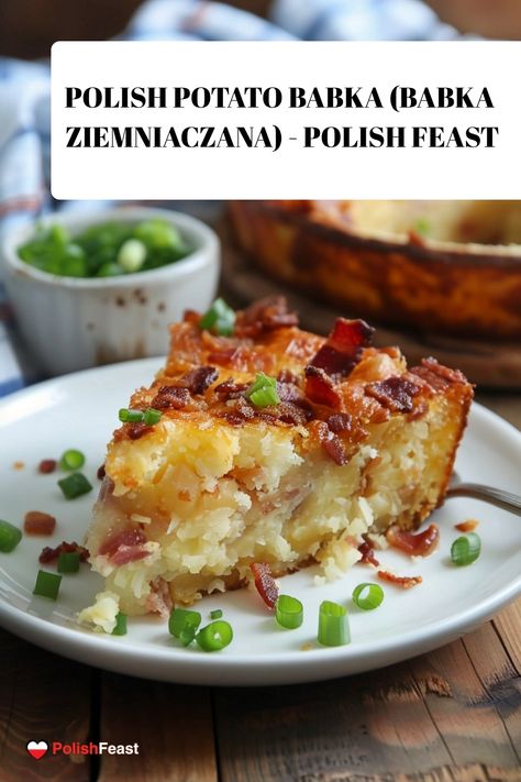 Polish Comfort Food, Polish Potato Babka, Polish Food Recipes Authentic, Authentic Polish Recipes, Polish Potato Babka Recipe, Polish Babka, Pollock Recipes, Polish Breakfast, Polish Kitchen