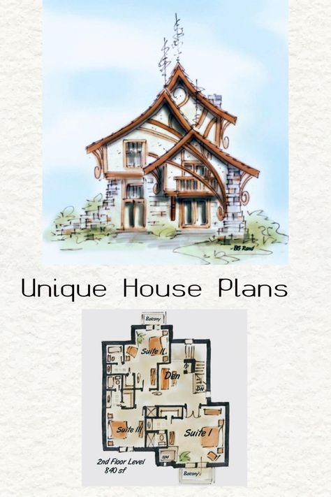 Unique House Plans // Designer homes // mcmansion // Dream Home // luxury home // luxury living // home design // home ideas // architecture // house // home // Unique House Plans // dream home ideas // home sweet home // architectual design // forever home // build your home. #luxuryhomes #dreamhomes #dreamhomeideas #home #homesweethome #uniquehouseplans #uniqueluxurystyle #mcmansion #house #building Unconventional House Plans, Stone Cottage Homes Floor Plans, Witchy Cottage Floor Plan, Fantasy House Floor Plans, Whimsical Floor Plans, Hobbit House Plans Layout, Tiny Home Styles, Small Fairytale Cottage Floor Plans, Witchy Cottage House Plans