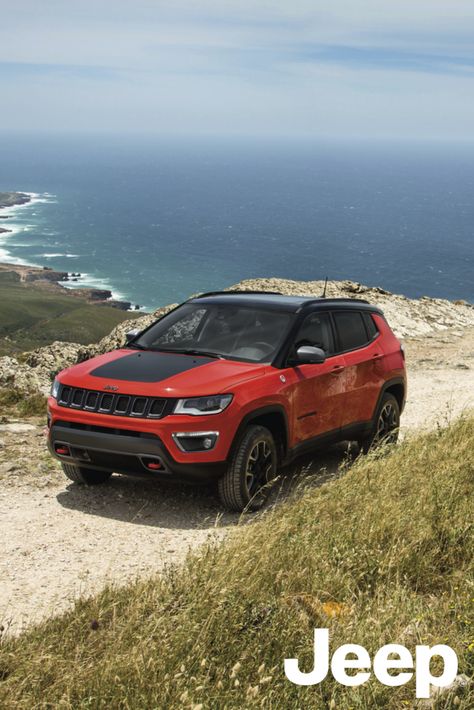 Meet the 2019 Jeep Compass. An ideal blend of technology and capability. Compass Wallpaper, Suv Jeep, Blue Jeep, Best Suv, Jeep Wrangler Accessories, Turbo Engine, Buick Envision, Audi Allroad, Wrangler Accessories