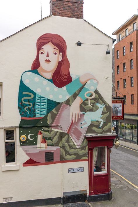 SHEFFIELD MURAL 2016 on Behance Urban Art Installation, Pavement Art, Modern Mural, 3d Street Art, Graffiti Murals, Feature Walls, Graffiti Painting, Digital Portrait Art, Murals Street Art