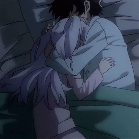 Goodnight Bed GIF - Goodnight Bed Love - Discover & Share GIFs Anime Couples Sleeping, Anime Couples Hugging, Cuddling Gif, Calin Gif, Memories Anime, Anime Kiss Gif, Hug Gif, Anime Hug, Plastic Memories