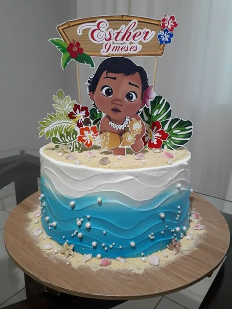 Mohana Cake, Moana Cake Ideas, Moana Themed Cake, Baby Moana Cake, Moana Theme Cake, Moana Birthday Party Cake, Moana Birthday Cake, Moana Theme Birthday