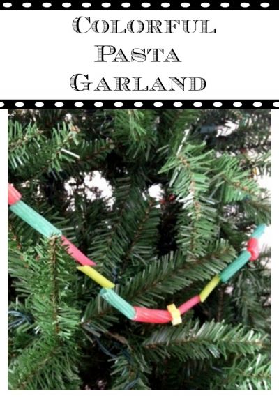 Colorful Pasta Garland | Creative Child Toddler Garland Craft, Diy Christmas Tree Garland For Kids, Homemade Christmas Tree Garland Easy Diy, Christmas Garland Craft, Christmas Craft Kids, River Activities, Diy Christmas Tree Garland, Christmas Kids Activities, Colorful Pasta