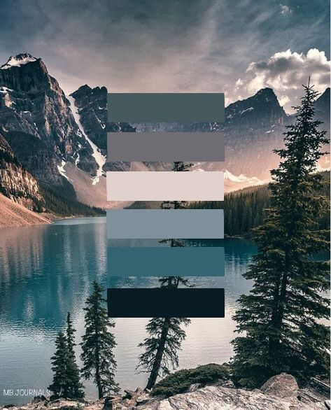 Lake House Colour Palette, Nordic Blue Color Palette, Blue Grey Wood Color Palette, Blue Spruce Color Palette, Mountain Color Pallete, Winter Mountain Color Palette, Yosemite Color Palette, Mountain Lake Color Palette, Montana Color Palette